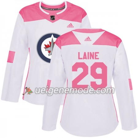 Dame Eishockey Winnipeg Jets Trikot Patrik Laine 29 Adidas 2017-2018 Weiß Pink Fashion Authentic